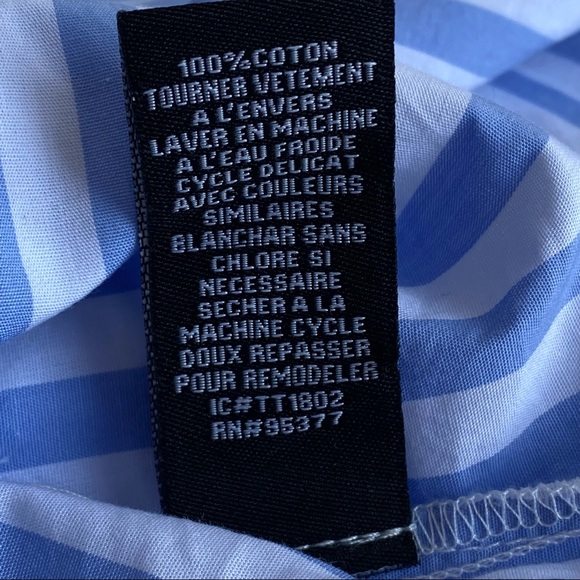 Sanctuary Icy Blue Stripe Ruffle Crossover Pirate Shirt Top Blouse - Picture 8 of 12